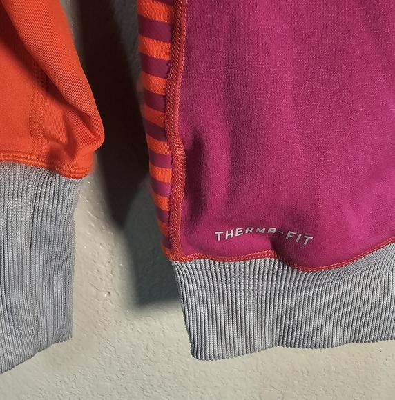 Nike Purple and Orange Zip-Up Hoodie Girls Small - Picture 7 of 9